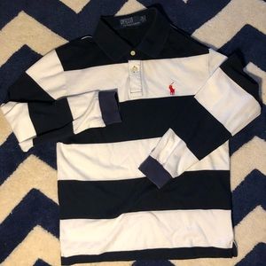 Blue and white Polo